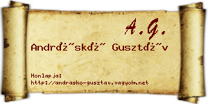 Andráskó Gusztáv névjegykártya