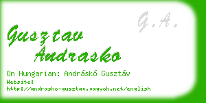 gusztav andrasko business card
