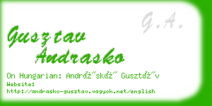 gusztav andrasko business card